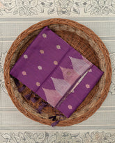 SC3018 - Linen Copper And Silver Butta With Stone